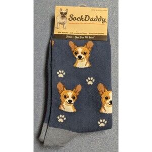 NWT~SOCK DADDY Unisex Combed Cotton Blend Chihuahua Socks